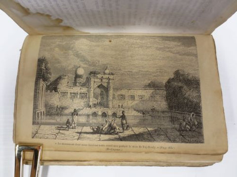 Antique 1817 Illustrated Travel Book, Louis Jacolliot Voyage au Pays des Brahmes