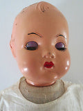 Vintage Composition Doll 20" Tall, Reliable Canada Doll, Eyelids, Sound, Mohair