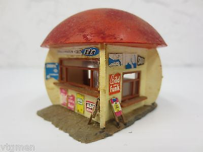 Vintage Faller Train House, Food Stand Mushroom, Beer, Ice Cream, Sausages