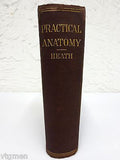 Antique 1893 Anatomy Dissections Medical Book by Heath, 329 Engravings on Wood