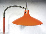 Gio Ponti Laurel Mid Century Floor Lamp, Rare Orange, 1950-60's Lightolier, UFO