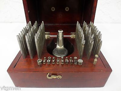 Vintage Kendrick & Davis K&D Watchmaker Staking Tool Box Set, 80 Accessories