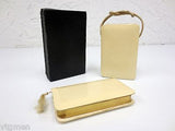 Antique Gilded Pocket Prayer Book, French Ivory Cover & Pouch, Original Box