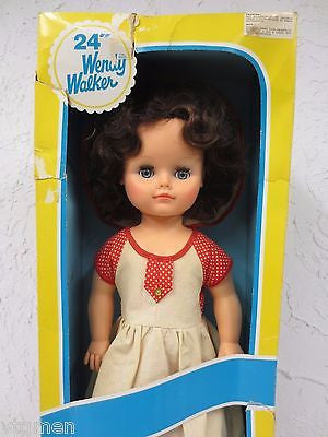 Vintage Wendy Walker Doll 24" Tall, Articulated Doll, Original Box, Eyelids