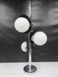 Mid Century Chrome Lamp 34", Atomic Age, Chrome & Glass Balls, Eames Reggiani