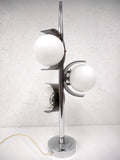 Mid Century Chrome Lamp 34", Atomic Age, Chrome & Glass Balls, Eames Reggiani