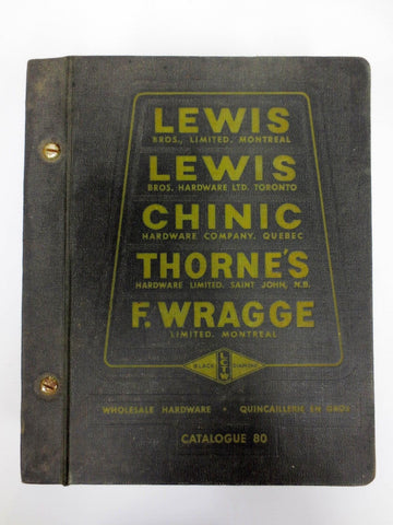 Vintage 1950's Lewis Montreal General Hardware Store Catalogue #80, Illustrated