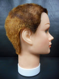 Vtg Dannyco Mannequin Head 10" Shaved Marbled Red Hair Cut, Store Display