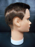 Vtg Dannyco Mannequin Head 10" Shaved Auburn Hair Cut, Store Display, Prop