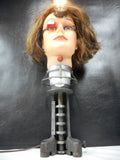 Steampunk Android Mannequin Head Lamp 2 Feet Tall, Cadillac Girl, Edison Light