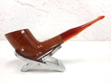 Vintage Tobacco Pipe by Paradis Canada, New Old Stock, Hand Carved Leave, Never Used, Butterscotch