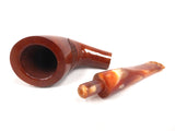 Vintage Tobacco Pipe by Paradis Montreal Quebec, Never Used, Hand Carved Eye, Caramel Butterscotch