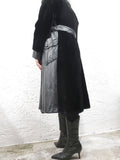 Vintage Black Mink Fur Coat with Black Leather Signed Sarrazin, Quebec, Canada