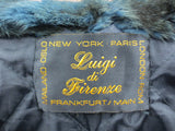 Spectacular Blue Mink Ladies Fur Coat Jacket Signed Luigi di Firenze 46" Long