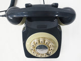 New Vintage Style Rotary Phone 746 by Wild & Wolf, Push Button Dial, Blue Grey, Complete with Box