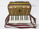 Hohner Starlet 40 Bass Accordion with Straps, Burgundy Red, SERVICED