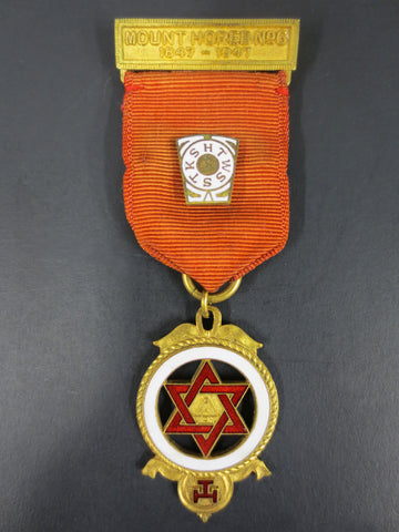 Vintage Masonic Medal Royal Arch Masons, Mount Horeb No 6, 1847-1947