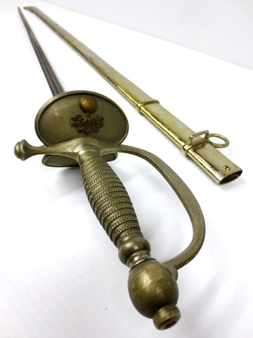 Antique French Grenadier Officer Sword, Double Fuller Saber, 38"