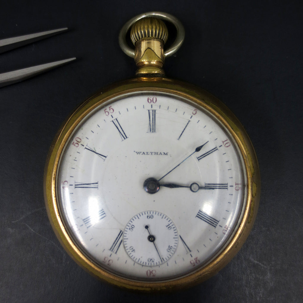 Antique 1902 Waltham Bartlett Railroad Pocket Watch 17 Jewels Model 1883