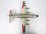 Vintage 17" American Airlines DC7 Boeing Tin Toy Airplane, Line Mar Toys Japan