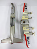 Vintage 17" American Airlines DC7 Boeing Tin Toy Airplane, Line Mar Toys Japan