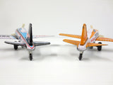 Two Vintage Cessna N453C Tin Toy Airplanes Air Patrol by K Koyo Kinzoku Japan