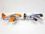 Two Vintage Cessna N453C Tin Toy Airplanes Air Patrol by K Koyo Kinzoku Japan