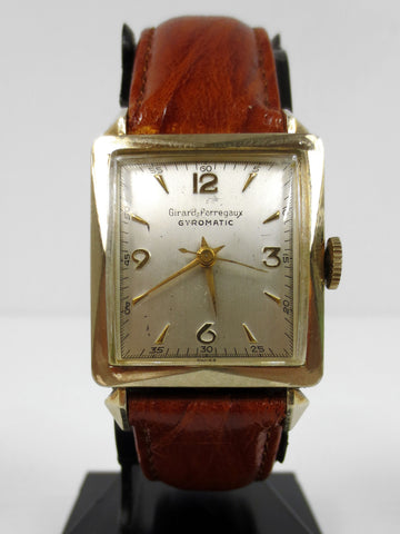 Vintage 1940s Girard Perregaux Automatic Swiss Watch Gyromatic, 10K Gold Filled