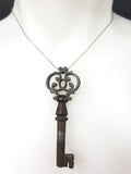 Original Antique Victorian Skeleton Key 2.75", Ornate Bow, Cabinet Wardrobe