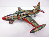 Vintage USAF Lockheed Starfire FA985 Jet Tin Toy by Yonezawa Tomiyama Japan