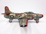 Vintage USAF Lockheed Starfire FA985 Jet Tin Toy by Yonezawa Tomiyama Japan