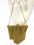 1920's Art Deco Gold Mesh Evening Purse by Whiting and Davis