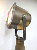 Vtg 1950 Military Army Brass Shell MK2 Tank, 37" Floor Desk Lamp 500W Spotlight