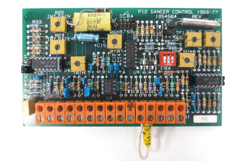 Fincor Control Board Circuit, PID Dancer Control Card 1900-77, 105456401, Rev B