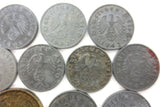 21 WWII Nazi Germany Coin Collection 1938 to 1944, 1, 5 and 10 Reichspfennig