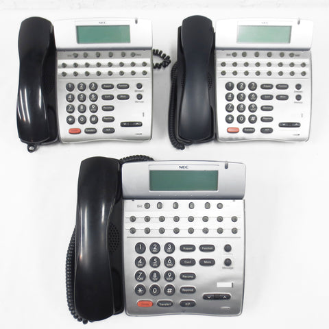 3 NEC DTH-16D-1 Office Speaker Phones 16 Lines, LCD, Manual, Speakerphone