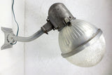 Vintage 1970s General Electric Pyrex Street Light Globe Fixture 12" Industrial Bubble Gum