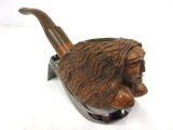 Vintage Estate Tobacco Pipe Topless Long Hair Woman by Briar, Custom Carved