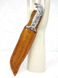 Vintage Eagle Head Mexican Bowie Knife 12" Soy Puro Mexicana, Leather Sheath