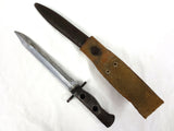 Vietnam War Bayonet 11.5" Marked 1957 Canadian Arsenals, Metal Leather Scabbard