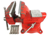 Vintage Wilton Vise 6" Jaws Swivels, Mechanic Machinist Vise Red, Heavy Duty