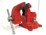 Vintage Wilton Vise 6" Jaws Swivels, Mechanic Machinist Vise Red, Heavy Duty