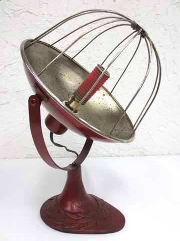 Vintage Antique Heat Lamp, Art Deco Heater, Ornate Cast Iron, Superior Electric