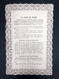 Antique 1859 Holy Card Lace Canivet by Benziger Switzerland, Christmas Night Prayer