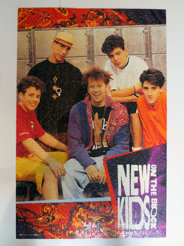 1990's Giant Puzzle Poster 2X3 Feet of the New Kids on the Block, Donnie Wahlberg