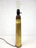 WWI 1914 Brass Shell Desk Lamp 16" Trench Art, Patronenfabrik Karlsruhe Germany