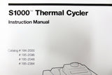 Bio-Rad S1000 Thermal Cycler Instruction Manual and Quick Guide, Lab Research