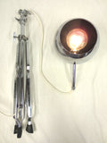 Vintage Mid Century Chrome Ball Sputnik Floor Lamp 45", Tripod, Swivels, 660W