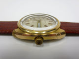 Vintage Waltham Automatic Watch 25 Jewels, Big 38mm Watch, Day/Date, Gold Tone