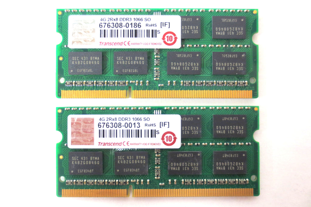 New Transcend 8GB 2x4GB Memory RAM DDR3 1066MHz SO 2Rx8